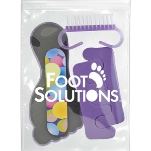 Pedicure Pack With File Board, Nail Scrubber, Foam Emery Board And Toe Separators