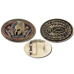 3.5" X 2.5" - 3d Belt Buckle Cast With Lead Free Zinc Alloy, Hand Polished & Hand Painted