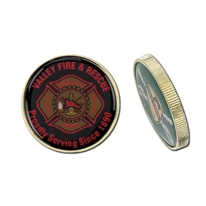 1 13/16" - Usa Made Rush Photo Coin With Double Sided Design. 6 Day Production
