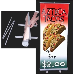 Standard Retractable Stand w/33" x 80" Vinyl Banner