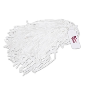 White - Our Pom Poms Are A Fun Way To Get Your Logo Noticed. Great For Schools & Events