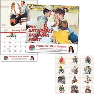 Saturday Evening Post Norman Rockwell - Thirteen Month Appointment Calendar With Magazine Illustrations