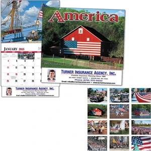 Thirteen Month Appointment Calendar With A Patriotic Quote For Each Month