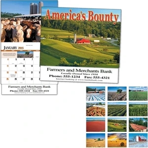 America's Bounty - Thirteen Month Appointment Calendar With Images Of Fields, Livestock, And Farms