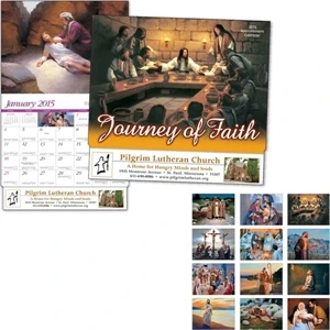Journey Of Faith - Thirteen Month Appointment Calendar With Religious Scenes And Bible Verses