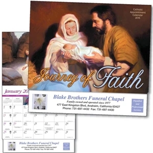 Journey Of Faith - Thirteen Month Appointment Calendar With Illustrated Scenes And Bible Verses