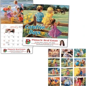 Carefree Days - Thirteen Month Appointment Calendar With Colorful Paintings By Corinne Hartley