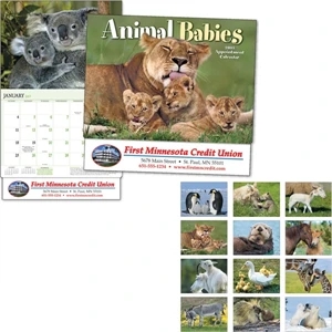 Animal Babies - Thirteen Month Appointment Calendar With Images Of A Koala, Cubs, A Fawn, And More