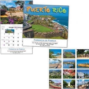 Thirteen Month Bilingual Appointment Calendar With Photographs Of Puerto Rico