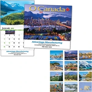 O Canada - Thirteen Month Appointment Calendar Featuring Wilderness, Villages And Cities