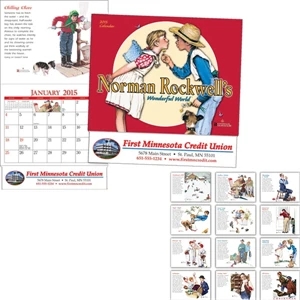 Miniatureline (tm) Norman Rockwell - Thirteen Month Miniature Calendar With Illustrations