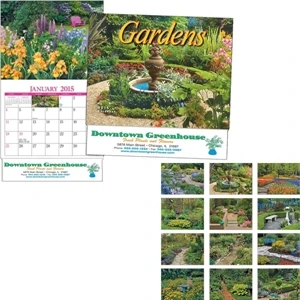 Miniatureline (tm) Gardens - Thirteen Month Miniature Calendar With Garden Scenes