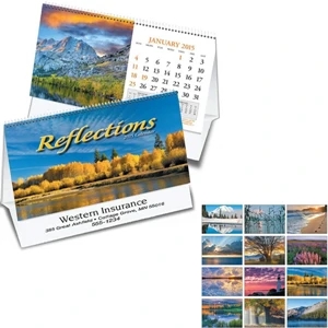 Reflections - Thirteen Month Desk Tent Calendar With Monthly Bible Verse