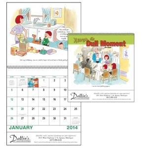 Spiral, 13-month 2014 Calendar With Cartoons Depicting The Joys Of Raising Children