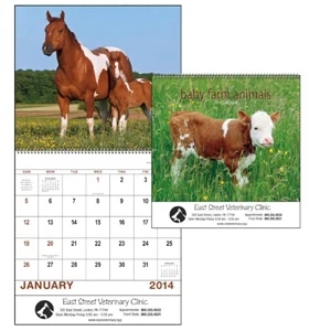 Spiral, 13-month 2015 Calendar Features Cute, Cuddly Adorable Barnyard Babies