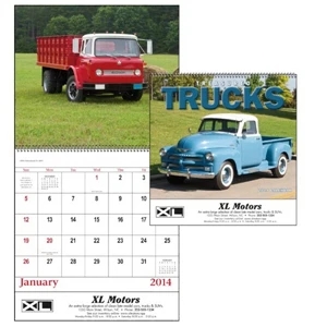 Spiral, 13-month 2015 Calendar With Photos Of Treasured Trucks From Years Gone By