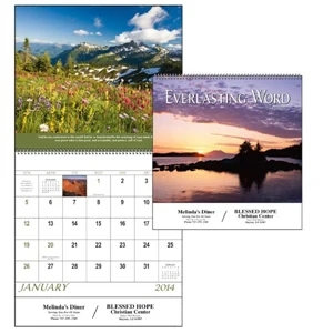 Spiral 12-month 2015calendar With Funeral Pre-planning Form And Bible Verses