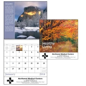 Spiral, 13-month 2015 Calendar With Majestic Natural Wonders And Healthy Tips