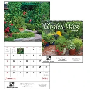 Spiral, 13-month 2015 Appointment Calendar With Eye-catching Garden Images