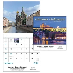 Stapled, 13-month 2015 Calendar With Images Of Exotic Locations Around The World