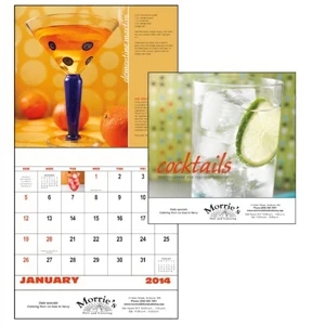 Stapled, 13-month 2015 Appointment Calendar With Popular Cocktails And Recipes