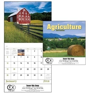 Stapled, 13-month 2015 Calendar With Images Of Abundant Fields And Quiet Beauty