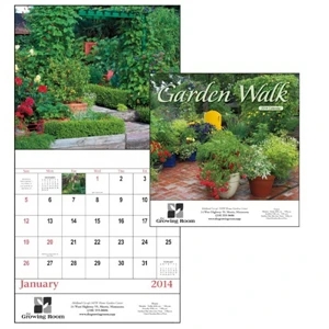 Stapled, 13-month 2015 Appointment Calendar With Eye-catching Garden Images