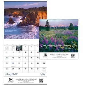 Stapled, 13-month 2014 Calendar With Spectacular Scenes And Inspiring Quotes