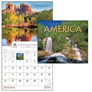 Landscapes Of America - 13-month 2015 Window Calendar With Beautiful Landscapes From America