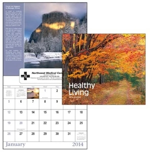 13-month Window 2015 Calendar With Natural Wonder Images And Healthy Living Tips