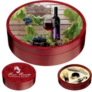 Wood Wine Set. Give This Wine Set For Your Next Annual Meeting Or Party