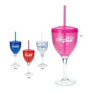 Cool Gear (tm) - Wine Glass With Lid - 12 Oz. Keep Your Wine Cool On Those Hot Summer