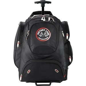 Elleven (tm) - Wheeled Computer Backpack Made Of Dot Dobby Nylon With Scuba