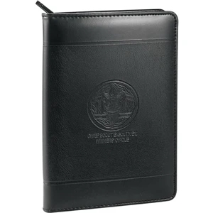Windsor Impressions - Pebble Grain Ultrabond Zippered Padfolio With 5" X 8" Writing Pad
