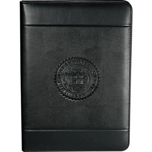Windsor Impressions - Pebble Grain Ultrabond Zippered Padfolio With 8.5" X 11" Writing Pad