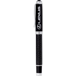 Luna - Black Color, Roller Ball Pen With Brass Cap And Carbon Fiber Barrel, Black Ink