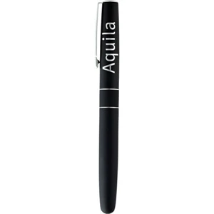 Soho - Roller Ball Pen With Brass Cap And Barrel And Black Ink Cartridge, 5.5" X .5"