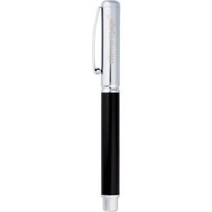 Emerson (r) - Black Color, Roller Ball Pen With Brass Cap And Barrel, Black Ink Cartridge