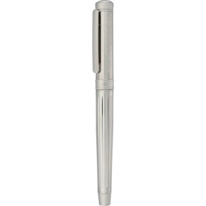 Cutter & Buck (r) Midlands - Roller Ball Pen With Brass Cap And Barrel, And Black Ink. Silver