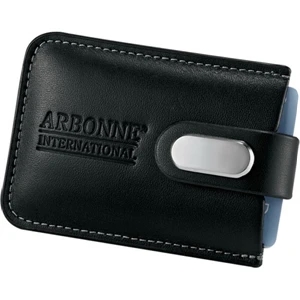 Executive - Black Leather Executive Business Card Case, Holds Up To 20 Business Cards