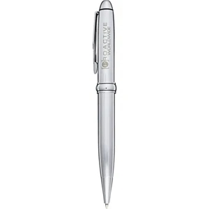 Balmain (r) Concorde - Silver Color, Twist Action, Brass Ballpoint Pen, Black Ballpoint Ink Cartridge
