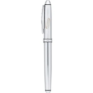 Balmain (r) Concorde - Silver Color, Roller Ball Pen With Brass Cap And Barrel, Black Ink Cartridge