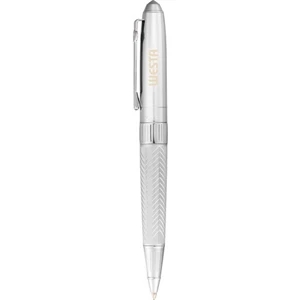Cutter & Buck (r) - Twist Action Ballpoint Pen Features A Brass Barrel With White Gold Plating