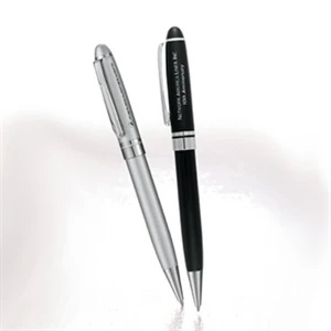 Bristol - Retractable, Twist Action Ballpoint Pen With A Brass Barrel And Black Ink