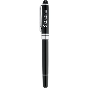 Bristol - Brass Rollerball Pen. Black Ink. Measures 5.4" X .45" Diameter