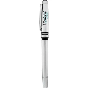 Balmain (r) Allee - Silver Brass Roller Ball Pen With Removable Cap With Subtle Accents