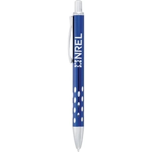 Bergen - Metal/aluminum Pen With A Retractable Click Action Mechanism. Blue Ink