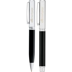 Emerson (r) - Brass Pen Set With Sophisticated Silhouette Features High Gloss Enamel Upper Barrel