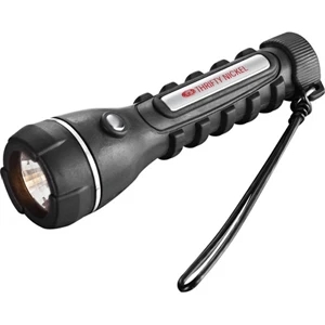 Garrity (r) - Black, Water Resistant, Flashlight With Stainless Steel Push Button Power Switch