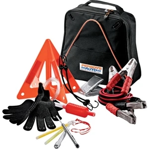Highway Companion - Twelve-piece Safety Kit Made Of 600 Denier Polycanvas; Includes Tire Gauge And More